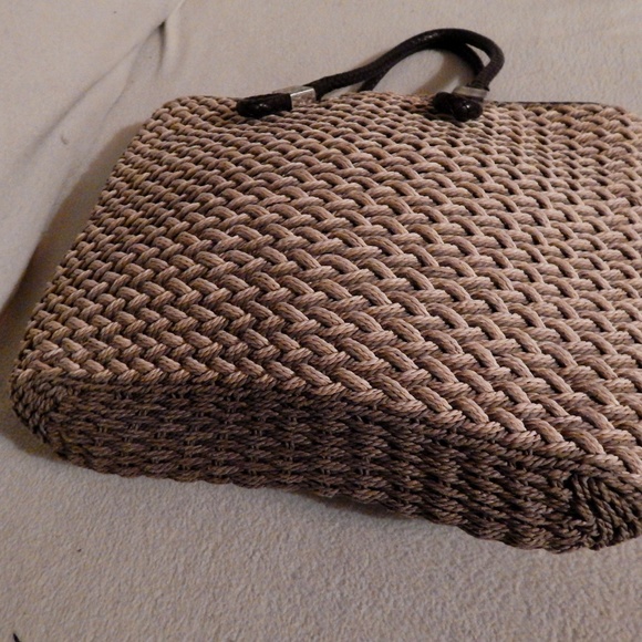 "BRIGHTON"  wicker  tote' - Picture 2 of 5